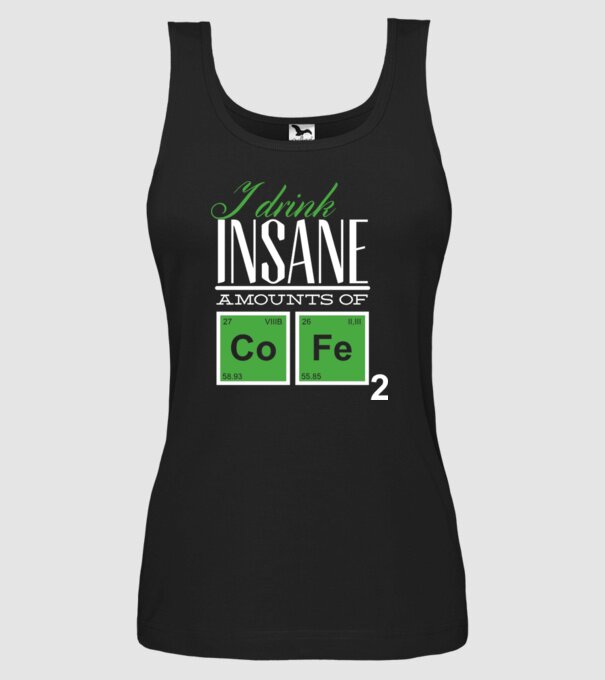 i drink insane amount of coffee model negru pe tricou