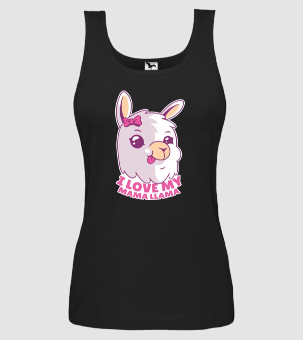 I Love My Papa Llama tricou drăguț cu lamă pentru bunica model negru pe tricou