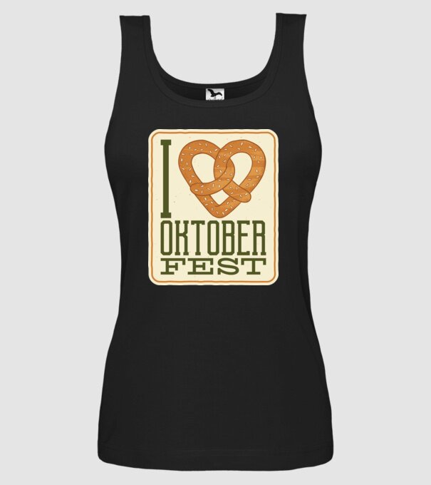 I Love Oktoberfest model negru pe tricou