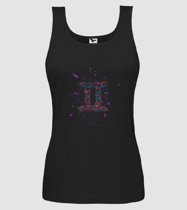 Gemini Zodiac model negru pe tricou