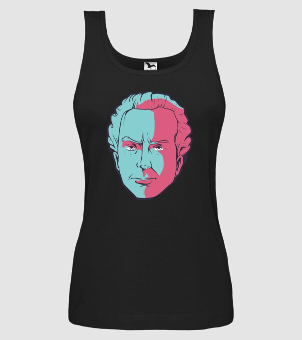 Immanuel Kant model negru pe tricou