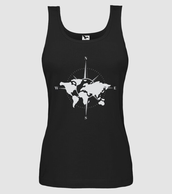 Busolă model negru pe tricou