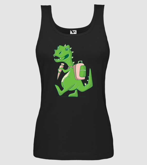 Elev Dino model negru pe tricou