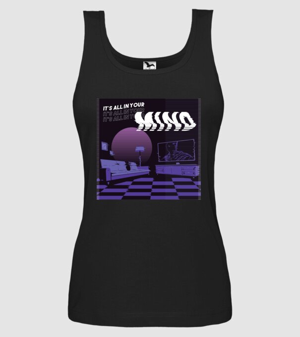 'It''s all in your mind' model negru pe tricou
