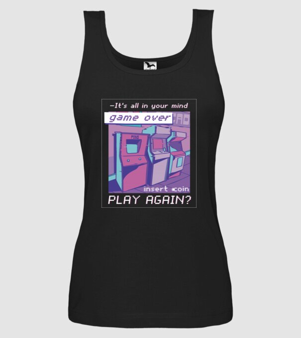 Sala de jocuri Retro Arcade model negru pe tricou