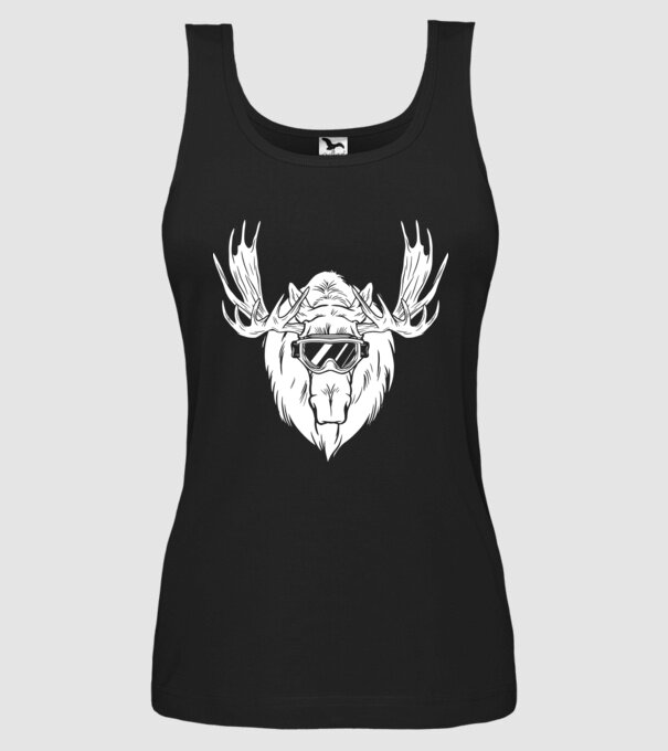 Cap de Elan model negru pe tricou