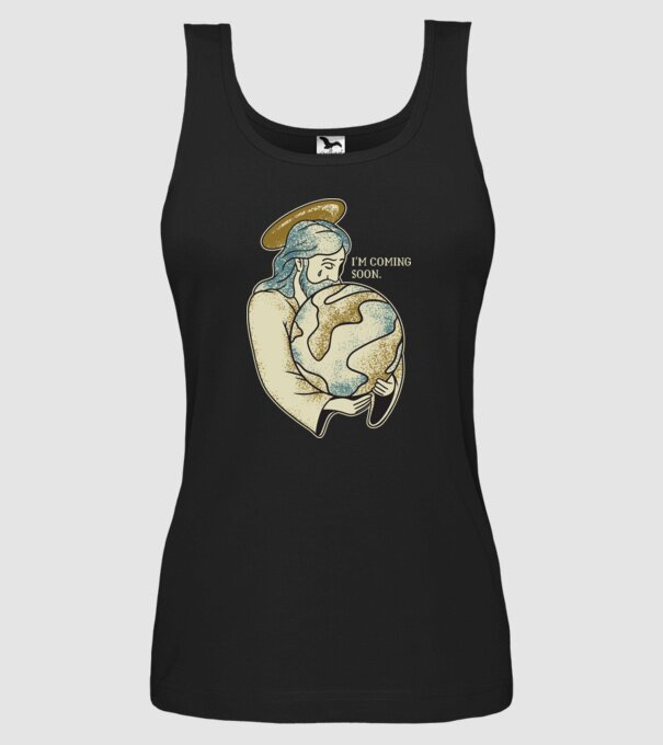 Jesus is coming soon - Isus vine în curând model negru pe tricou