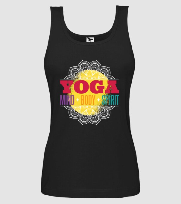Valori yoga model negru pe tricou