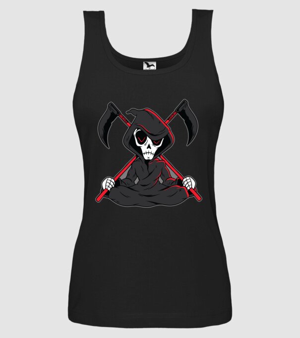 Moartea - Grim Reaper model negru pe tricou