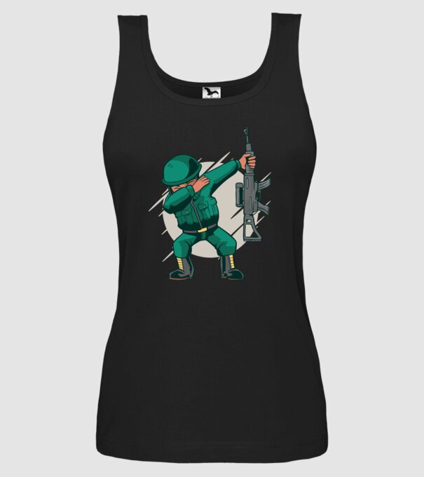 Soldat DAB model negru pe tricou
