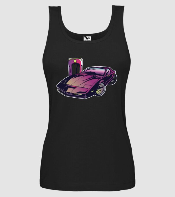 Kitt pe încărcător electric tricou amuzant model negru pe tricou