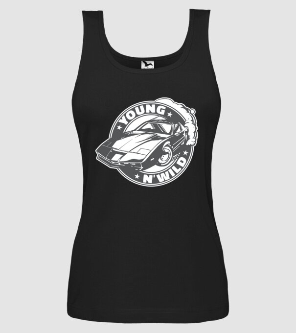 Knight Rider - Young and wild model negru pe tricou