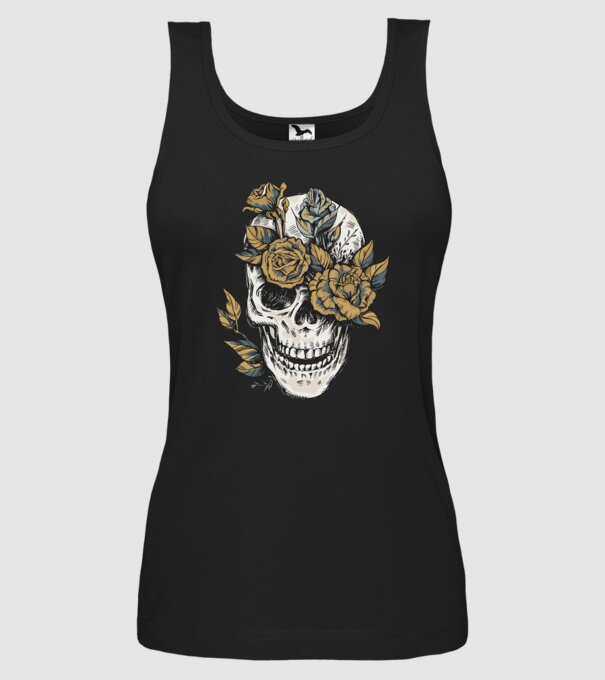 Craniu model negru pe tricou