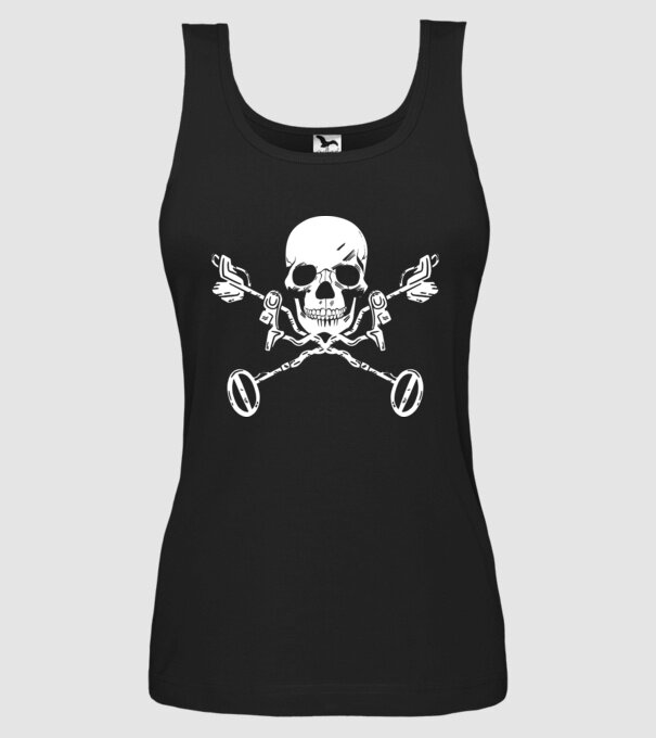 Craniu model negru pe tricou