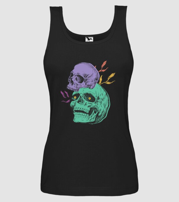Cranii model negru pe tricou