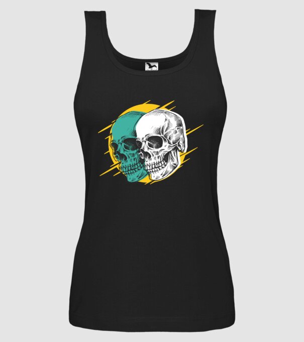 Cranii model negru pe tricou
