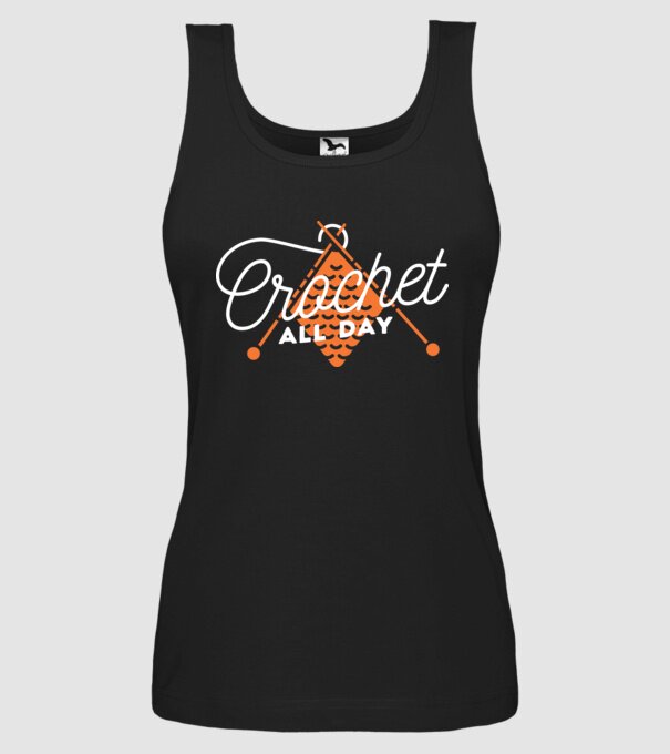 Tricotat pe tot parcursul zilei model negru pe tricou