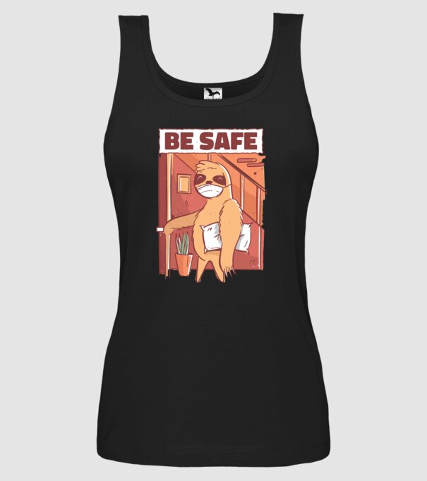 Leneș Be Safe model negru pe tricou