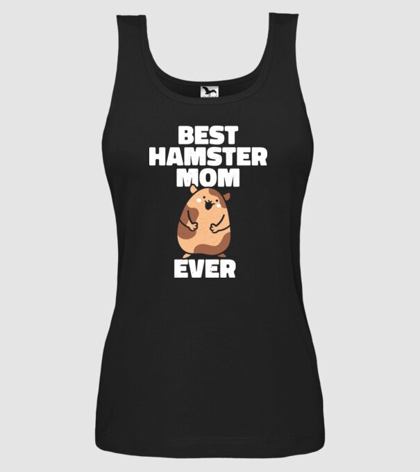 Cea mai bună mamă Hamster model negru pe tricou