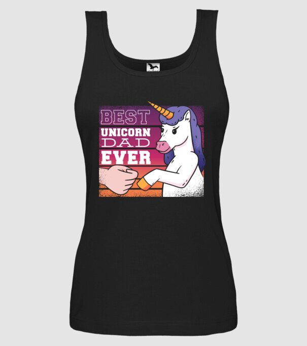 Cel mai bun Tată Unicorn model negru pe tricou