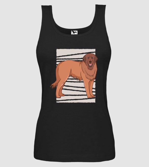 Câine ciobănesc Leonberg model negru pe tricou