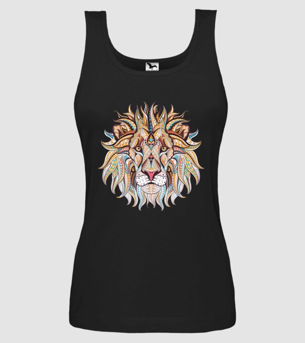 lion octopus model negru pe tricou