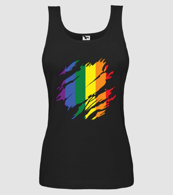 Steag LGBTQ model negru pe tricou