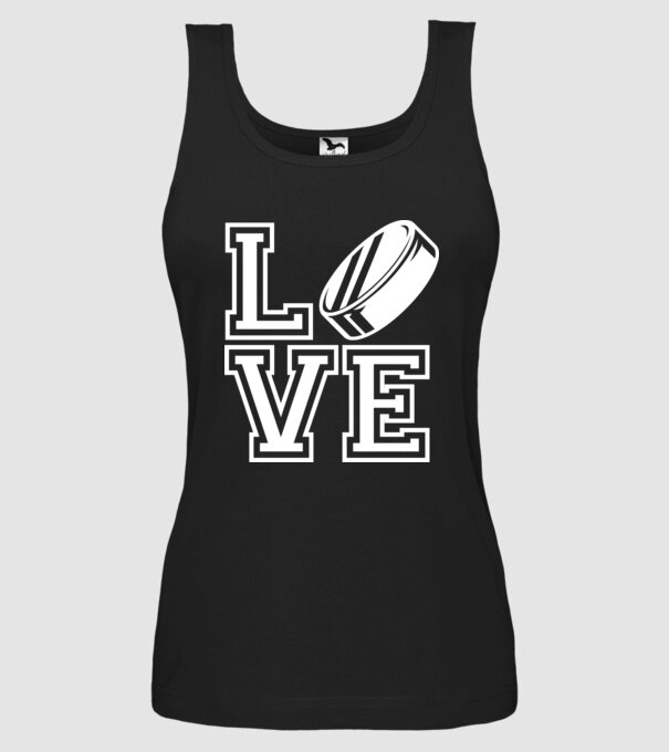 Love hochei model negru pe tricou