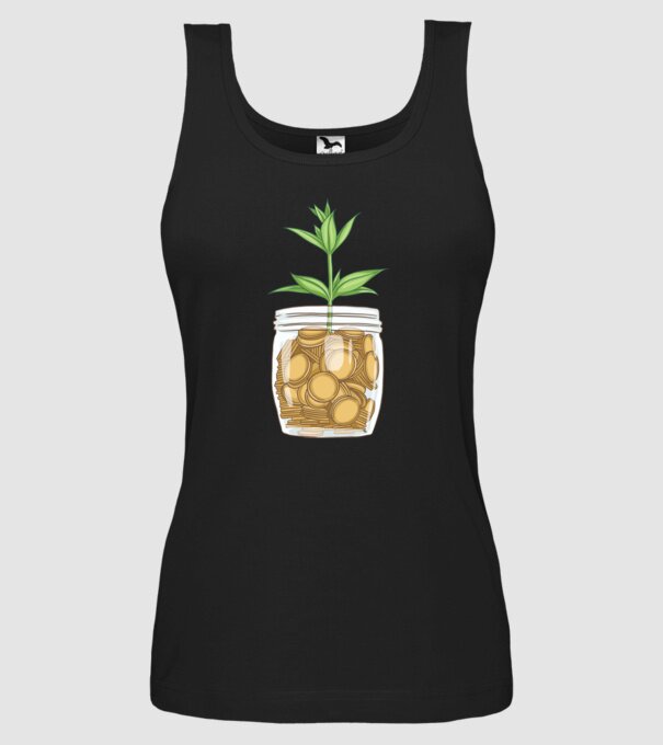 Plantă pușculiță porcușor model negru pe tricou
