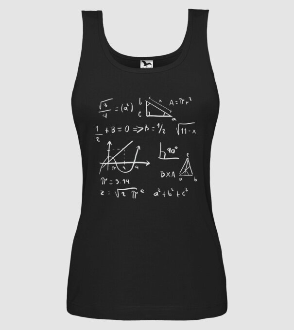 Formule matematice model negru pe tricou
