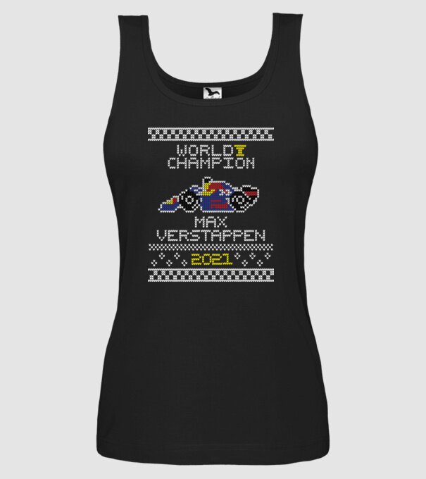 Max Verstappen campion mondial Formula 1 model negru pe tricou