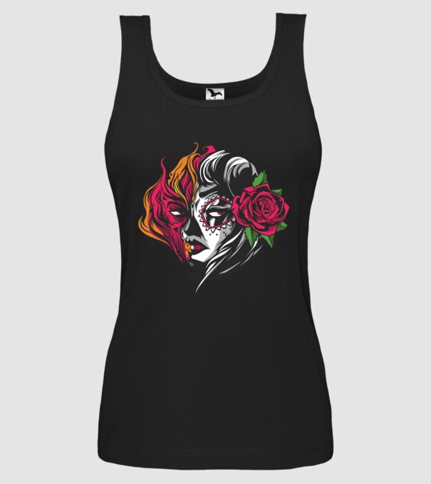 Fată Mexicană Demon model negru pe tricou