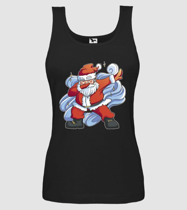Moș Crăciun DAB pentru Crăciun model negru pe tricou