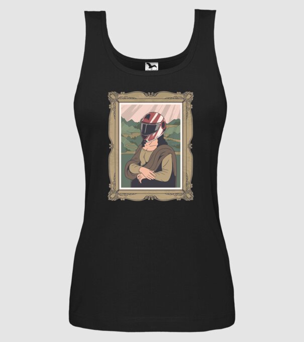 Mona Lisa Concurent model negru pe tricou