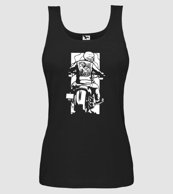 Craniu Motociclist model negru pe tricou