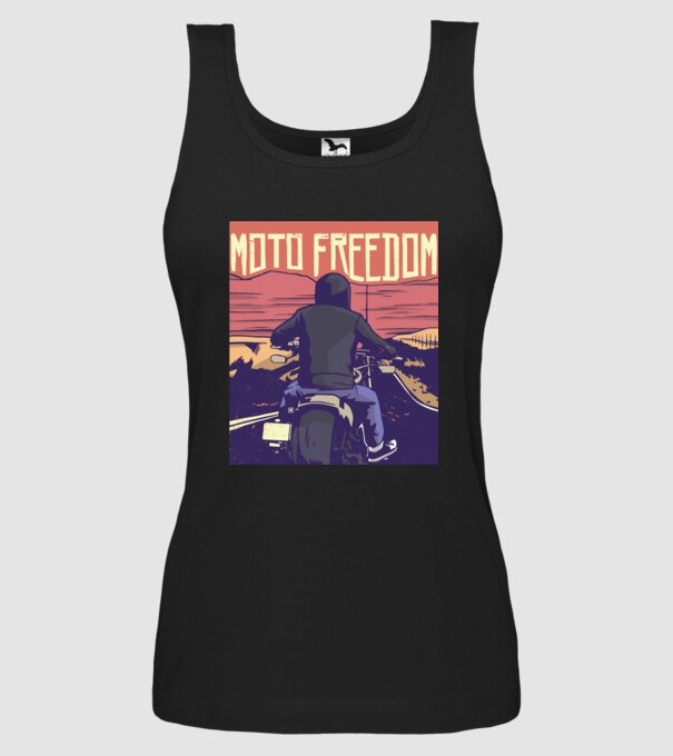 Libertate Motociclist model negru pe tricou