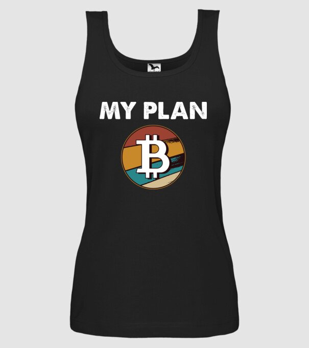 My plan B - Bitcoin model negru pe tricou