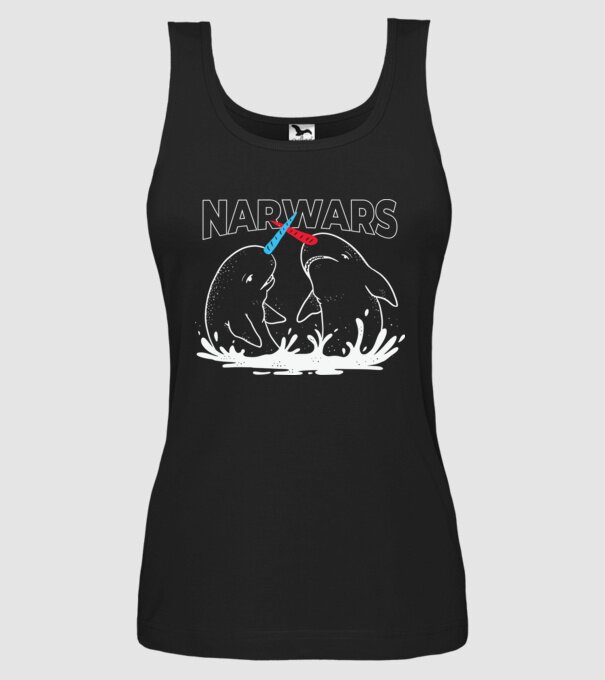 Narwars model negru pe tricou