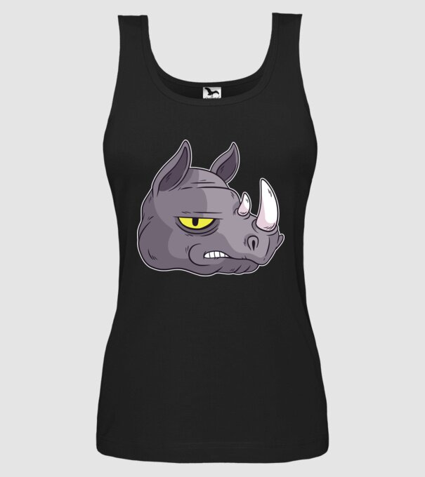 Cap de rinocer model negru pe tricou