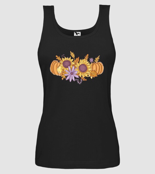 Scena de toamnă Halloween model negru pe tricou
