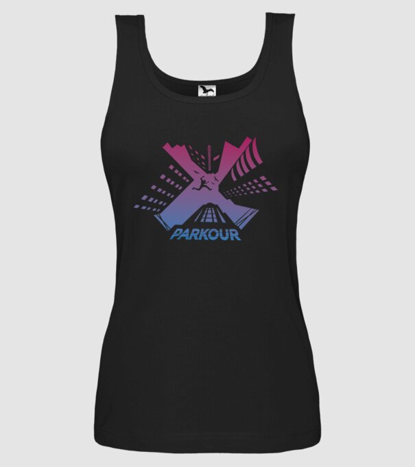 Parkour model negru pe tricou