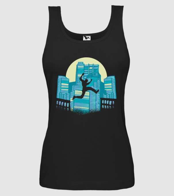 Parkour model negru pe tricou