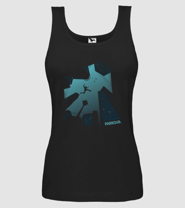 Tricou design Parkour model negru pe tricou