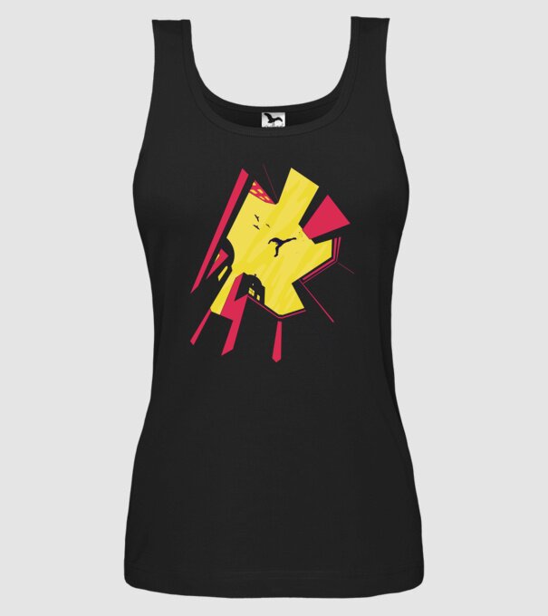 Alergare Parkour model negru pe tricou
