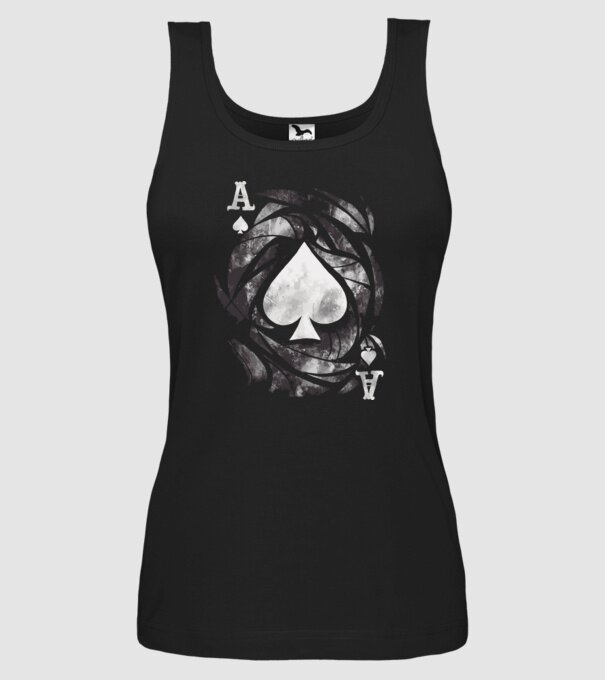As de pică model negru pe tricou