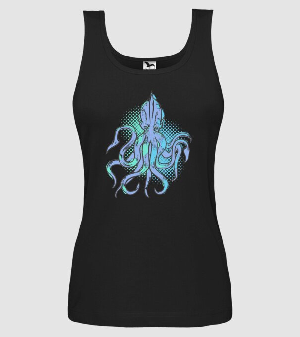 Cthulhu Caracatiță model negru pe tricou