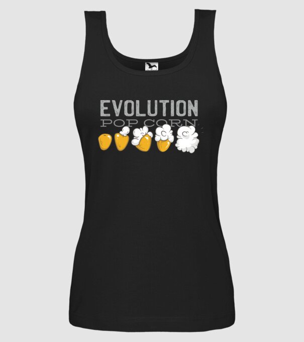 Evoluție Popcorn model negru pe tricou