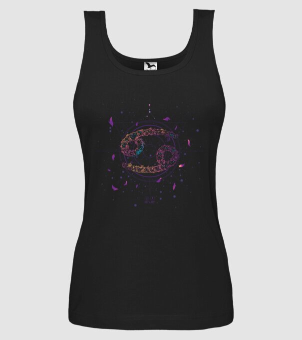 Cancer Zodiac model negru pe tricou