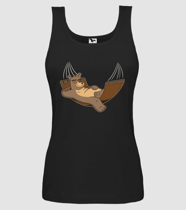 Urs Relax model negru pe tricou