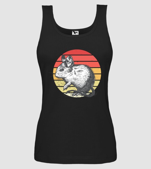 Retro Degu model negru pe tricou